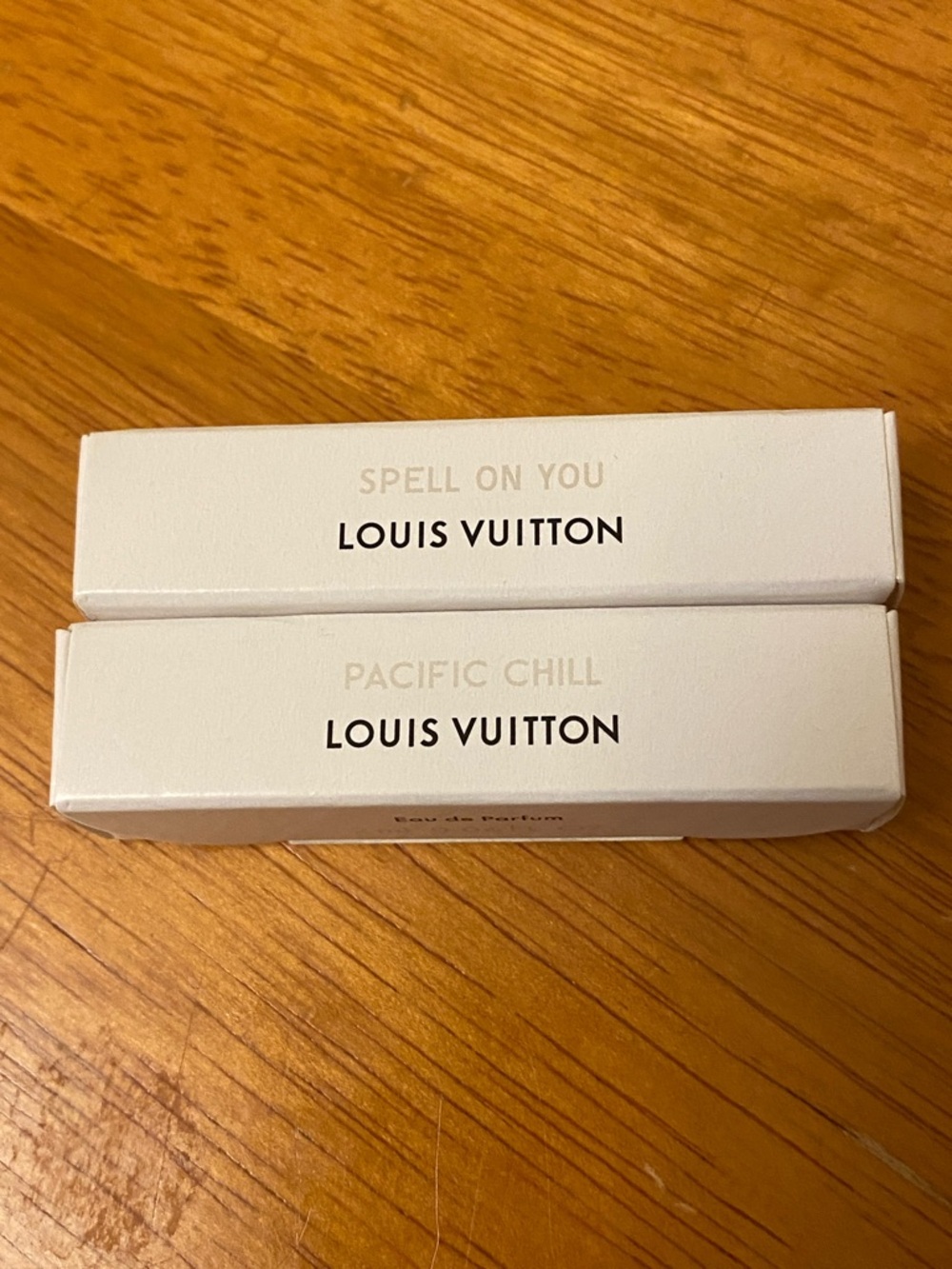 Two Louis Vuitton LV Eau de Parfum Spray Perfume Samples. New in box. 2ml each